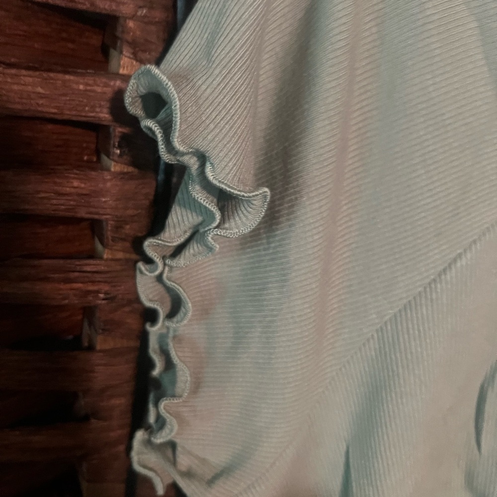 Arizona Light Blue Lace Trim Top - Picture 4 of 7